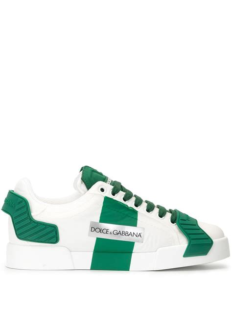 dolce gabbana sneakers white green|dolce and gabbana platform sneakers.